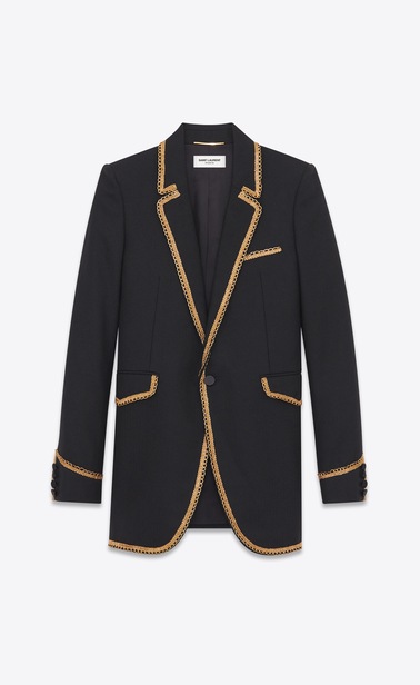 Chevron jacket with gold braid
